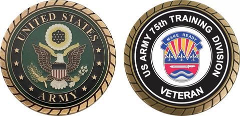 U.S. Army 75th Training Division Veteran Challenge Coin