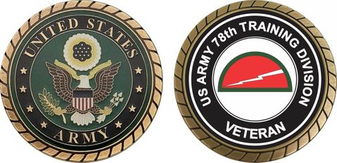 U.S. Army 78th Training Division Veteran Challenge Coin