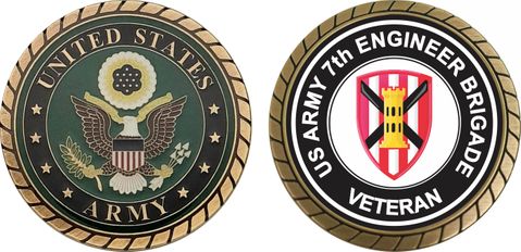 U.S. Army 7th Engineer Brigade Veteran Challenge Coin