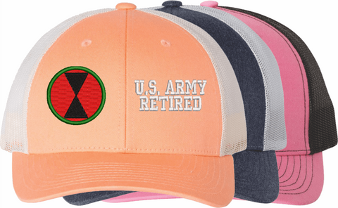 U.S. Army 7th Infantry Division Retired Women's Split-Cap