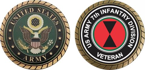 U.S. Army 7th Infantry Division Veteran Challenge Coin