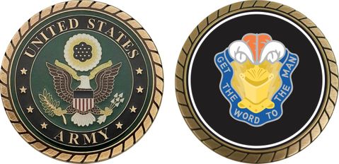 U.S. Army 7th Signal Brigade Unit Crest Challenge Coin