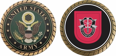 U.S. Army 7th Special Forces Group Flash Challenge Coin