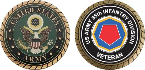 U.S. Army 85th Infantry Division Veteran Challenge Coin