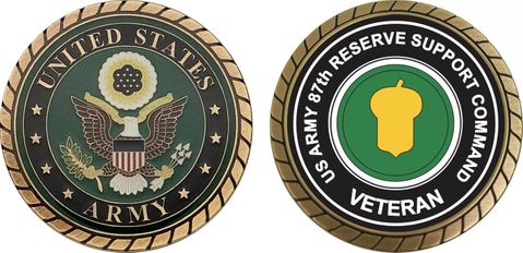 U.S. Army 87th Reserve Support Command Veteran Challenge Coin