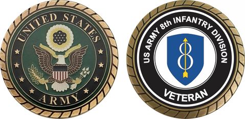 U.S. Army 8th Infantry Division Veteran Challenge Coin