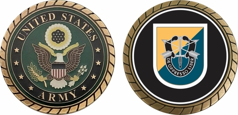 U.S. Army 8th Special Forces Group Flash Challenge Coin