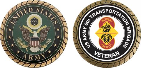U.S. Army 8th Transport Brigade Veteran Challenge Coin