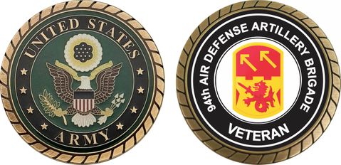 U.S. Army 94th Air Defense Artillery Brigade Veteran Challenge Coin