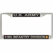 U.S. Army 9th Infantry Division License Plate Frame