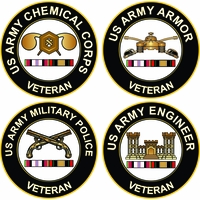 U.S. Army Afghanistan & Iraq Veteran  Decals Thumbnail Illustration
