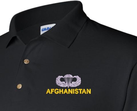 U.S. Army Afghanistan Jump Wings Polo