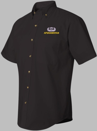 U.S. Army Afghanistan Jump Wings Short Sleeve Dress Shirt - CLOSEOUT SALE!