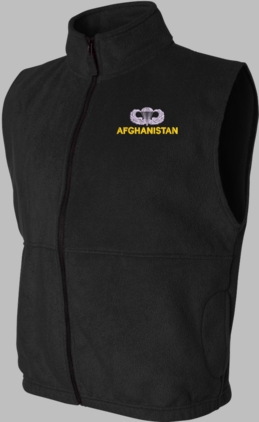 U.S. Army Afghanistan Jump Wings Full-Zip Fleece Vest