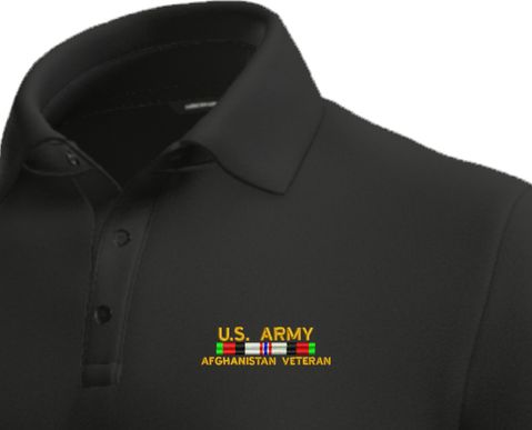 U.S. Army Afghanistan Veteran Moisture Wicking Polo