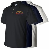 U.S. Army Afghanistan Veteran Unit Polos with Service Ribbons Thumbnail Illustration