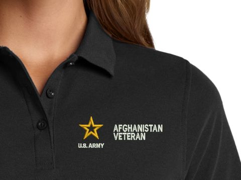 U.S. Army Afghanistan Veteran Women's Stain-Release Polo