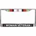 U.S. Army Afghanistan War Ribbon Woman Veteran License Plate Frame