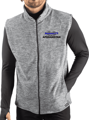 U.S. Army Afghanistan with Combat Infantry Badge Polar Fleece Full Zip Vest