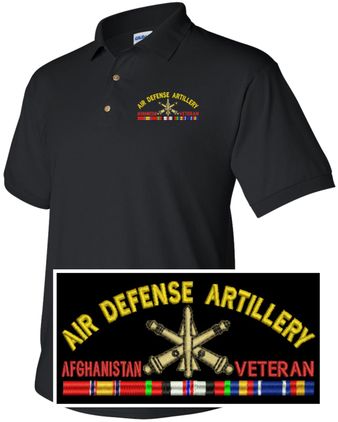 U.S. Army Air Defense Artillery Afghanistan Veteran Polo