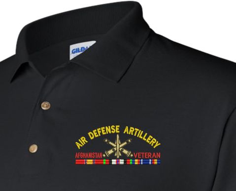 U.S. Army Air Defense Artillery Afghanistan Veteran Polo
