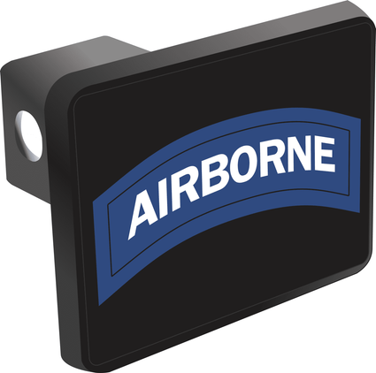 U.S. Army Airborne Blue and White Tab Hitch Cover