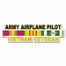 U.S. Army Airplane Pilot Vietnam Veteran Window Strip Decal