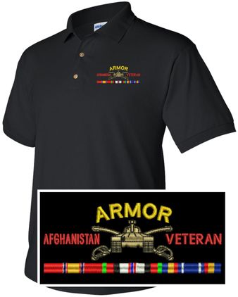 U.S. Army Armor Afghanistan Veteran Polo