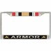 U.S. Army Armor Iraq Veteran License Plate Frame