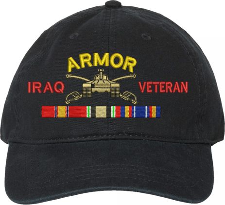 U.S. Army Armor Iraq Veteran Unstructured Dad Cap