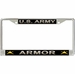 U.S. Army Armor License Plate Frame