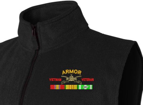U.S. Army Armor Vietnam Veteran Fleece Vest