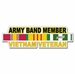 U.S. Army Band Member Vietnam Veteran Window Strip Decal