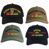U.S. Army Branches Vietnam Veteran Caps Thumbnail Illustration