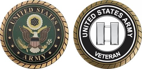 U.S. Army Captain Veteran Challenge Coin