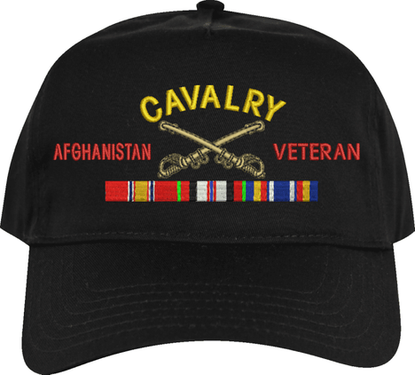 U.S. Army Cavalry Afghanistan Veteran Embroidered Cap