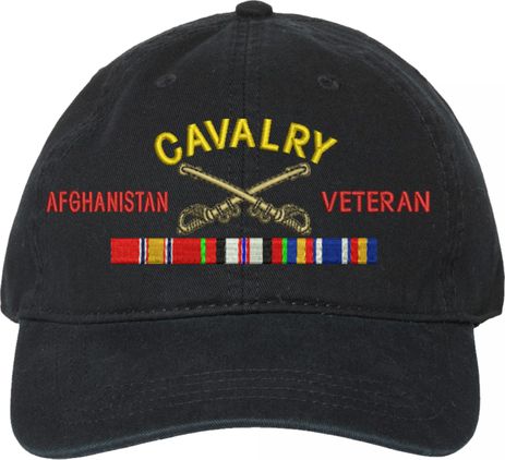 U.S. Army Cavalry Afghanistan Veteran Unstructured Dad Cap