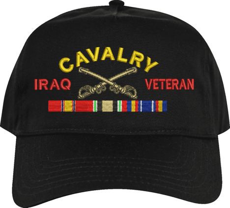 U.S. Army Cavalry Iraq Veteran Embroidered Cap
