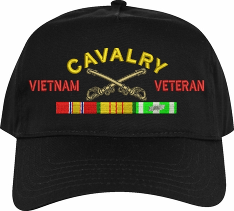 U.S. Army Cavalry Vietnam Veteran Embroidered Cap