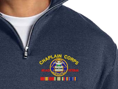 U.S. Army Chaplain Corps Iraq Veteran Embroidered Quarter-Zip Pullover