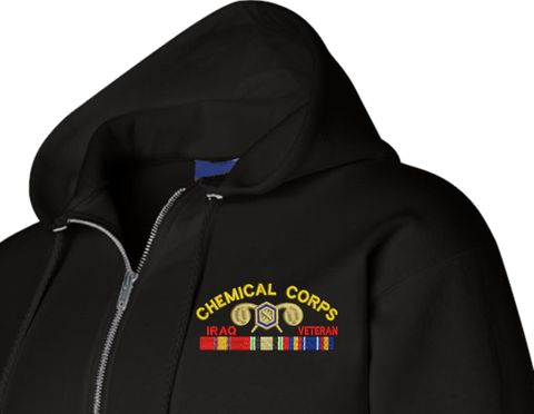 U.S. Army Chemical Corps Iraq Veteran Zippered Hoodie