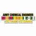 U.S. Army Chemical Engineer Vietnam Veteran Window Strip Decal