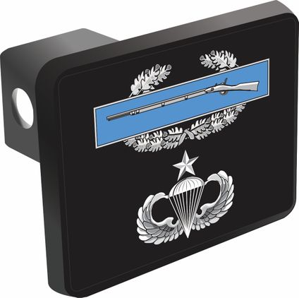 U.S. Army CIB Senior Jump Wings Trailer Hitch Cover