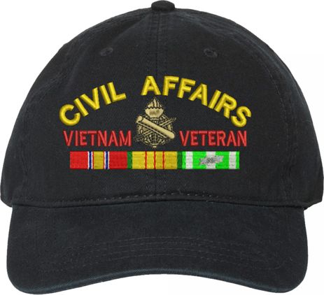 U.S. Army Civil Affairs Vietnam Veteran Unstructured Dad Cap