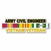 U.S. Army Civil Engineer Vietnam Veteran Window Strip Decal