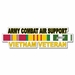 U.S. Army Combat Air Support Vietnam Veteran Window Strip Decal
