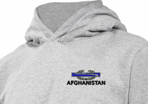 U.S. Army Combat Infantry Badge Afghanistan Heavy Weight Fleece Hoodie