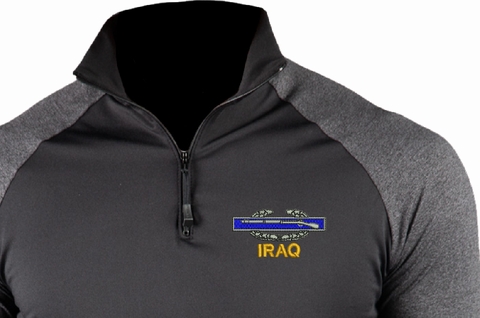 U.S. Army Combat Infantry Badge Iraq ProWikMax 2-Tone 1/4 Zip Long Sleeve Shirt