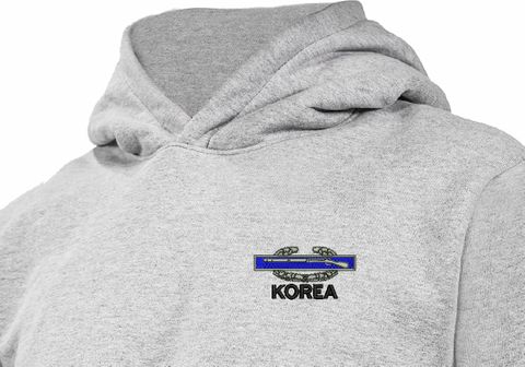 U.S. Army Combat Infantry Badge Korea Heavy Weight Fleece Hoodie