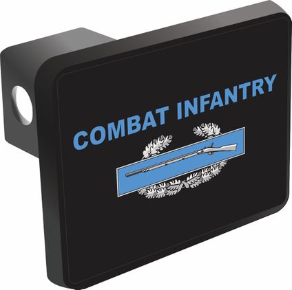 U.S. Army Combat Infantry Badge With Text Trailer Hitch Cover